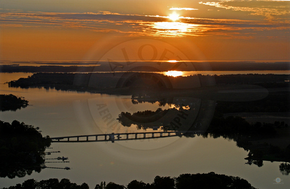Sunset Over the Miles River Bridge