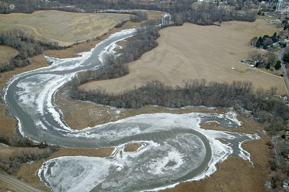 Ice in the Corsica River outside of Centreville, MD