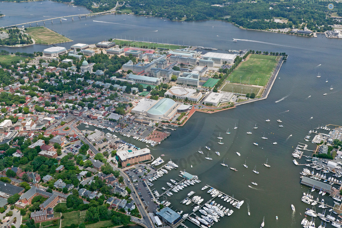 A Closer View of the Naval Academy from Above