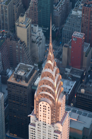 8159 Chrysler Building in warm evening Gold